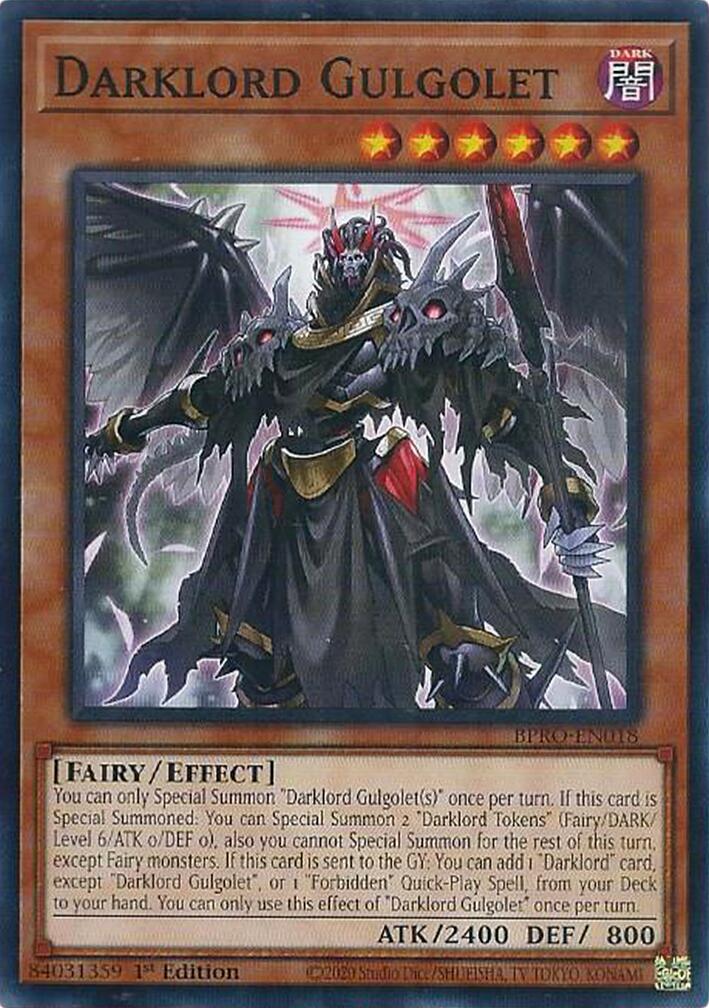 1st Edition Darklord Gulgolet [BPRO-EN018 Lightly Played] Common / Short Print
