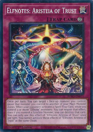1st Edition Elfnotes: Aristeia of Trust [BPRO-EN071 Near Mint] Common / Short Print