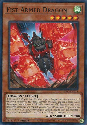 1st Edition Fist Armed Dragon [BPRO-EN028 Near Mint] Common / Short Print