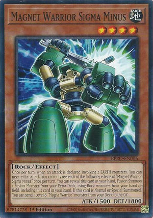 1st Edition Magnet Warrior Sigma Minus [BPRO-EN006 Near Mint] Common / Short Print