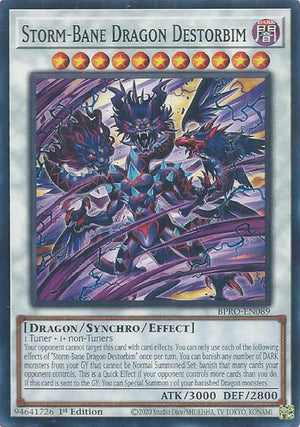 1st Edition Storm-Bane Dragon Destorbim [BPRO-EN089 Near Mint] Common / Short Print