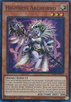 1st Edition Highness Archfiend [BPRO-EN016 Near Mint] Super Rare