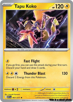 Holofoil Tapu Koko [067/217 Near Mint ]