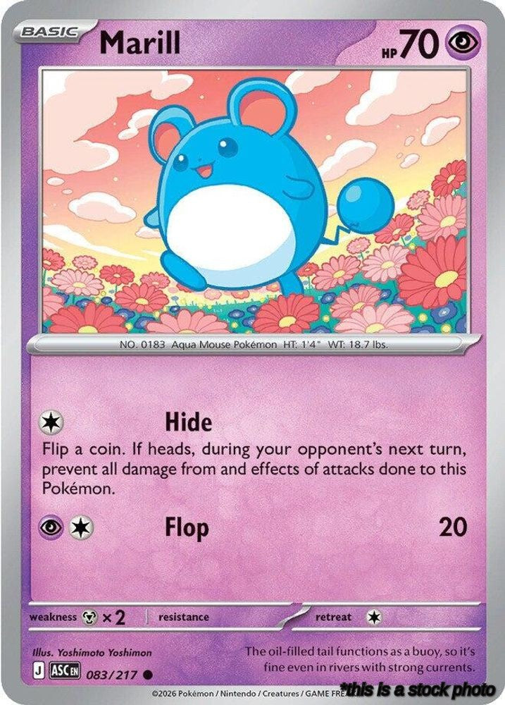 Reverse Holofoil Marill - 083/217 [083/217 Near Mint ]