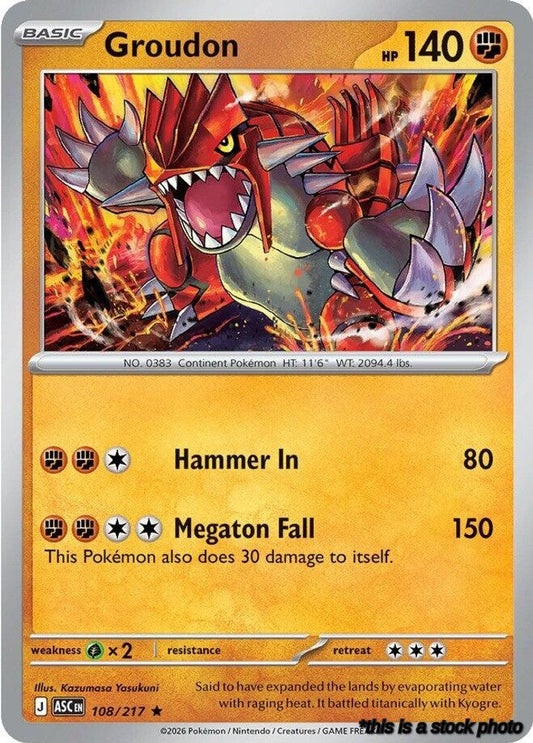 Rare Groudon [108/217 Near Mint ]