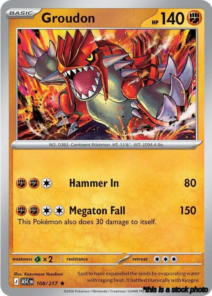 Rare Groudon [108/217 Near Mint ]