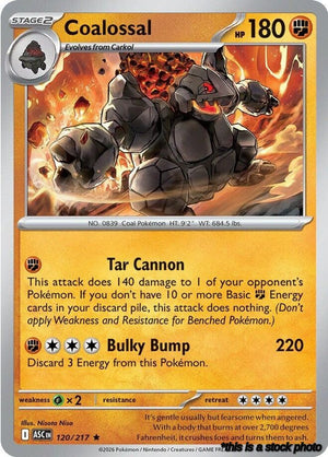Rare Coalossal [120/217 Near Mint ]