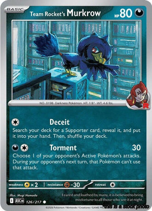 Common Team Rocket's Murkrow [126/217 Near Mint ]
