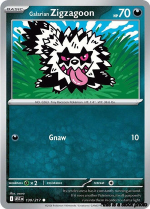 Common Galarian Zigzagoon [130/217 Near Mint ]