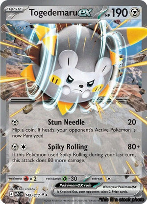 Double Rare Togedemaru ex [149/217 Lightly Played ]