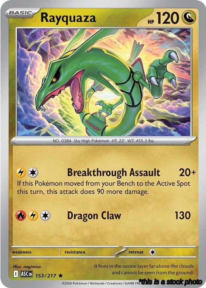 153/217 Rayquaza Rare Holofoil