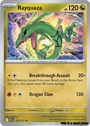Rare Rayquaza [153/217 Near Mint ]