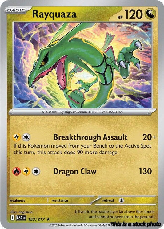 Rare Rayquaza [153/217 Near Mint ]