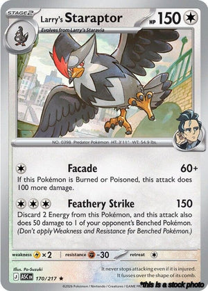 Holofoil Larry's Staraptor - 170/217 [170/217 Near Mint ]