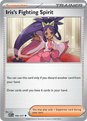 Uncommon Iris's Fighting Spirit - 190/217 [190/217 Near Mint ]