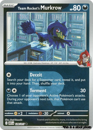 Common Team Rocket's Murkrow (Team Rocket) [126/217 Near Mint ]