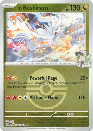 Rare N's Reshiram (Poke Ball) [154/217 Near Mint ]