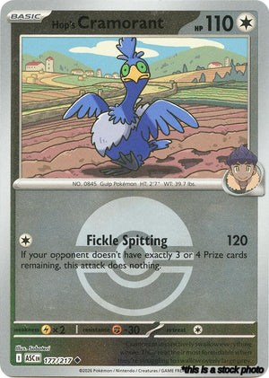 Reverse Holofoil Hop's Cramorant (Poke Ball) [177/217 Near Mint ]