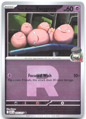 Team Rocket's Exeggcute (Energy Symbol Pattern) [077/217 Near Mint ]