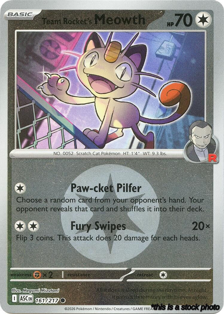 Team Rocket's Meowth (Energy Symbol Pattern)