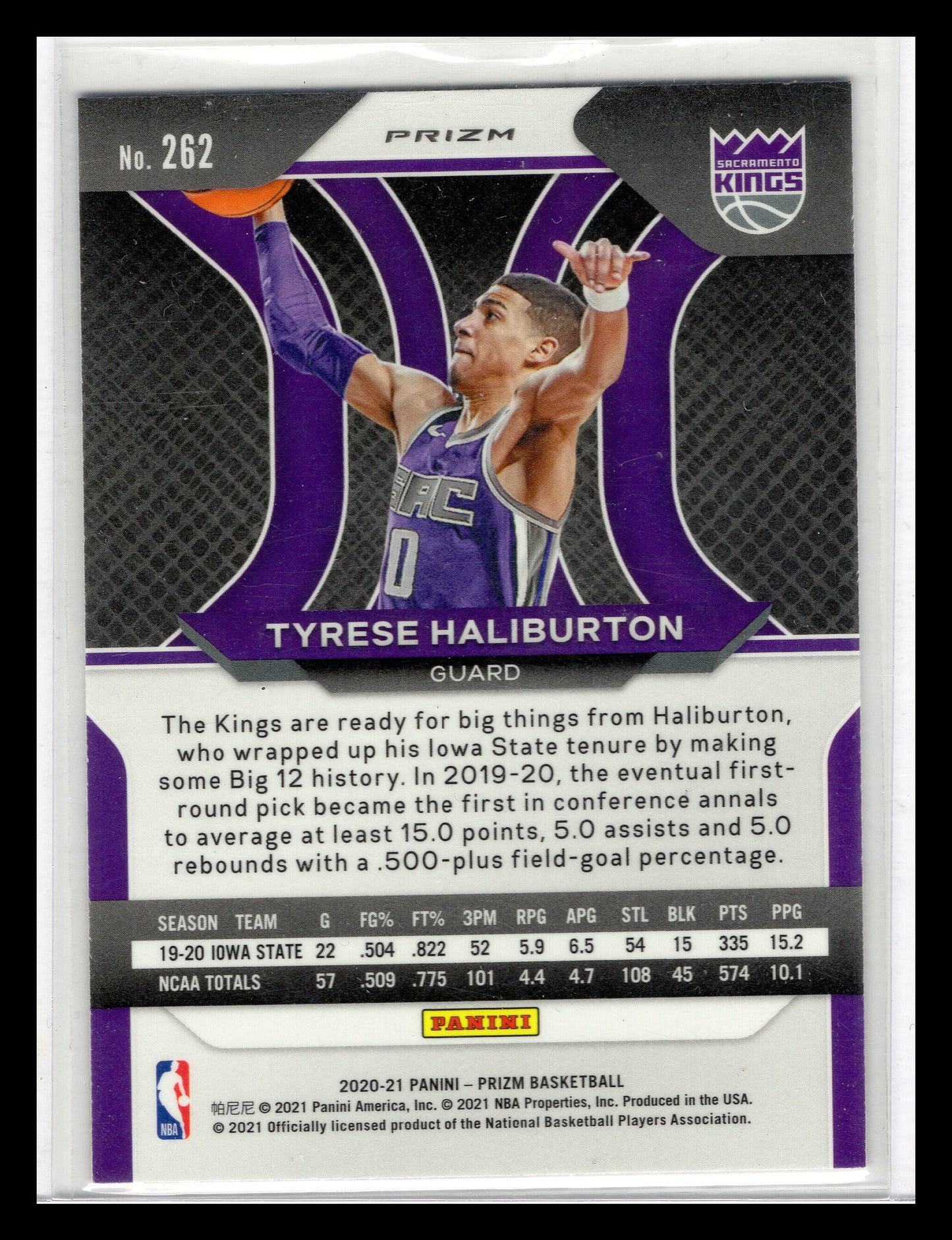 2020-21 Panini Prizm #262 Tyrese Haliburton Red, White and Blue Prizms