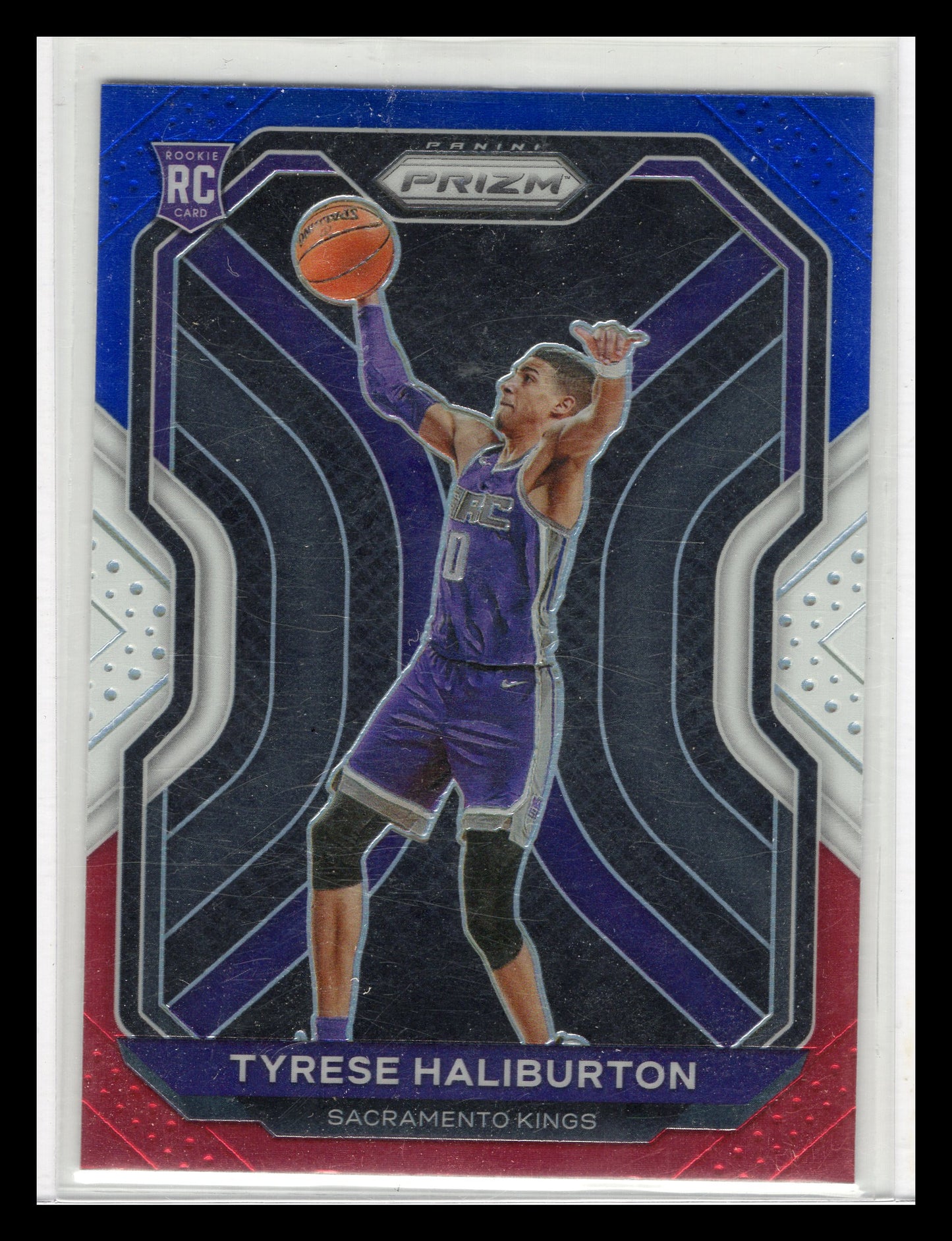 2020-21 Panini Prizm #262 Tyrese Haliburton Red, White and Blue Prizms