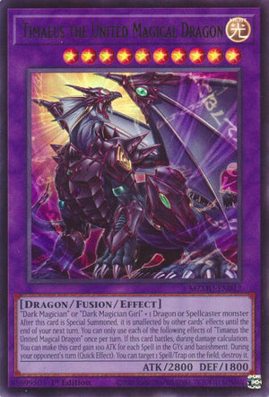 1st Edition Timaeus the United Magical Dragon [MZMU-EN012 Near Mint] Ultra Rare