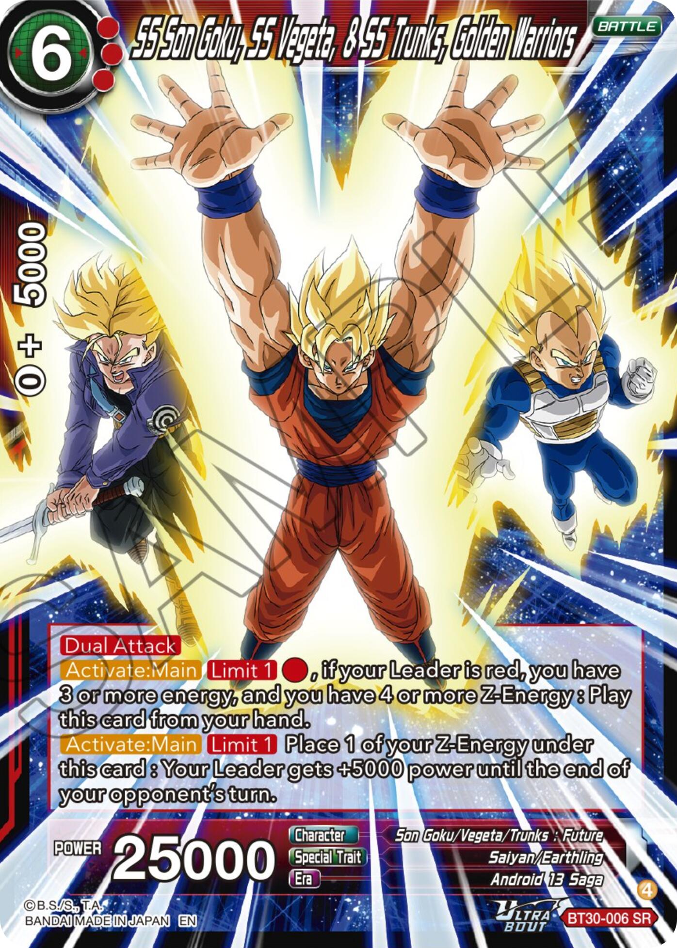 SS Son Goku, SS Vegeta, & SS Trunks, Golden Warriors
