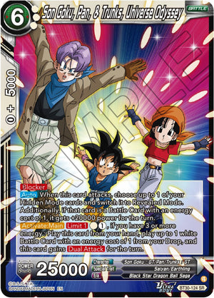 BT30-124 Son Goku, Pan, & Trunks, Universe Odyssey