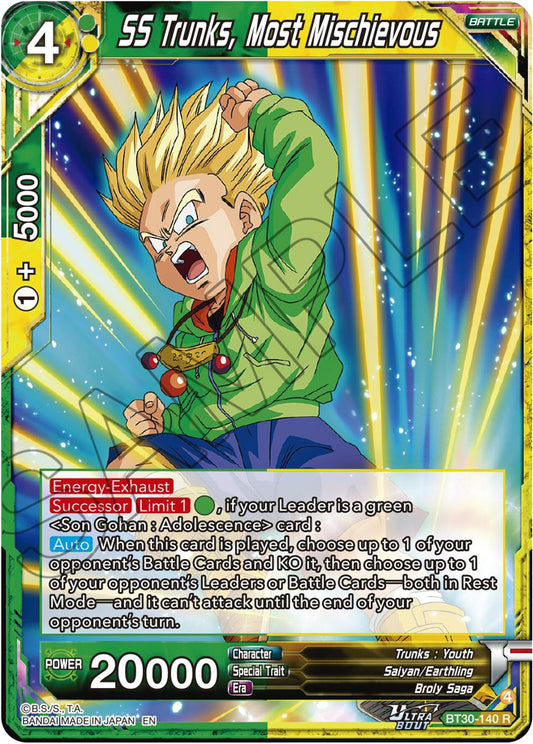 SS Trunks, Most Mischievous