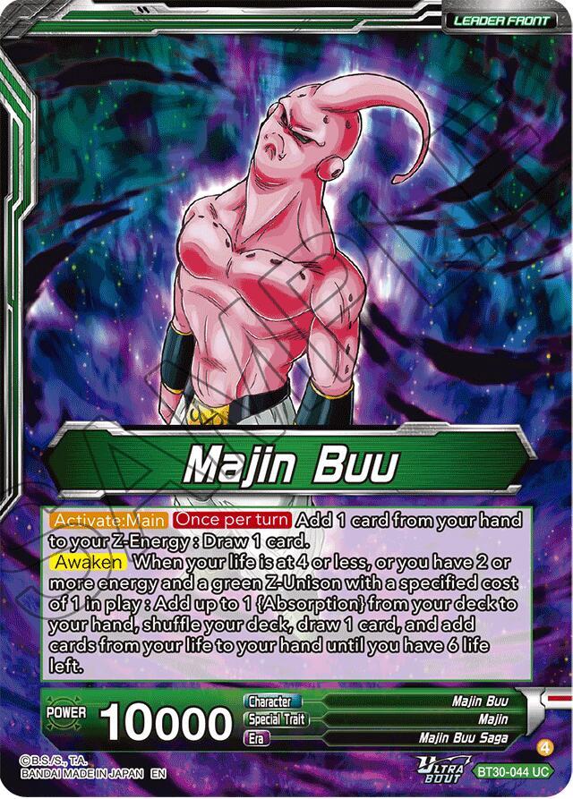 Majin Buu // Majin Buu, Ultimate Majin (SLR) (Back)