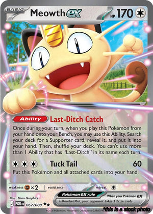 Holofoil Meowth ex - 062/088 [062/088 Near Mint ]