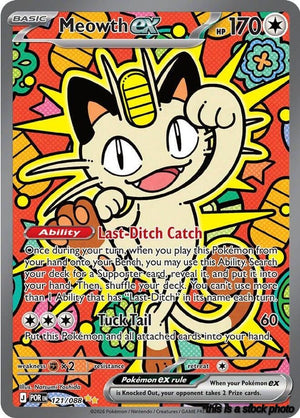 Holofoil Meowth ex - 121/088 [121/088 Near Mint ]