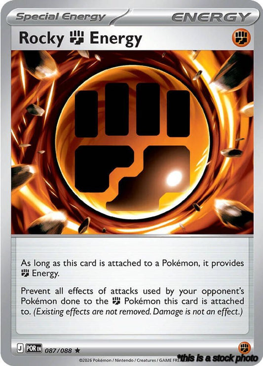 Rare Rocky Fighting Energy [087/088 Near Mint ]