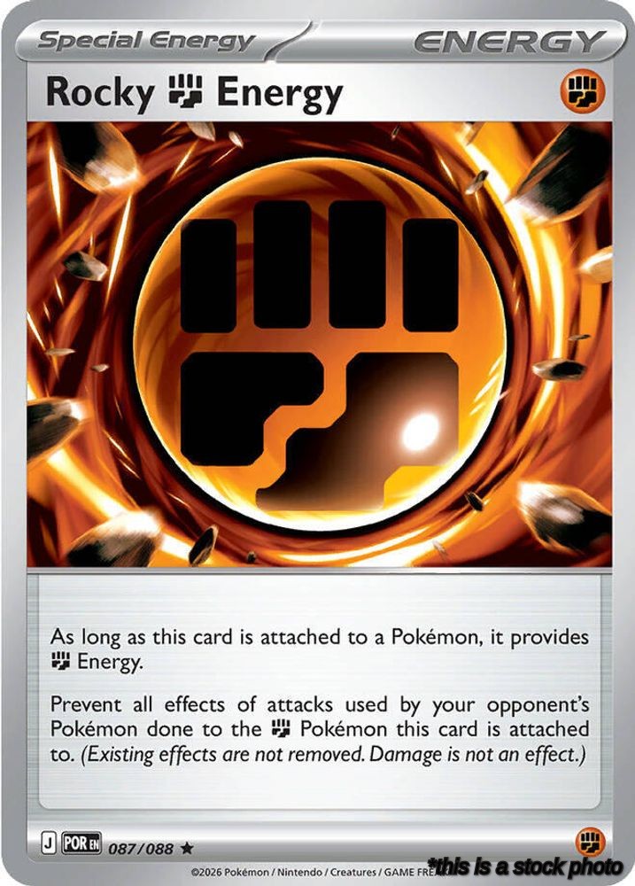 Rare Rocky Fighting Energy [087/088 Near Mint ]