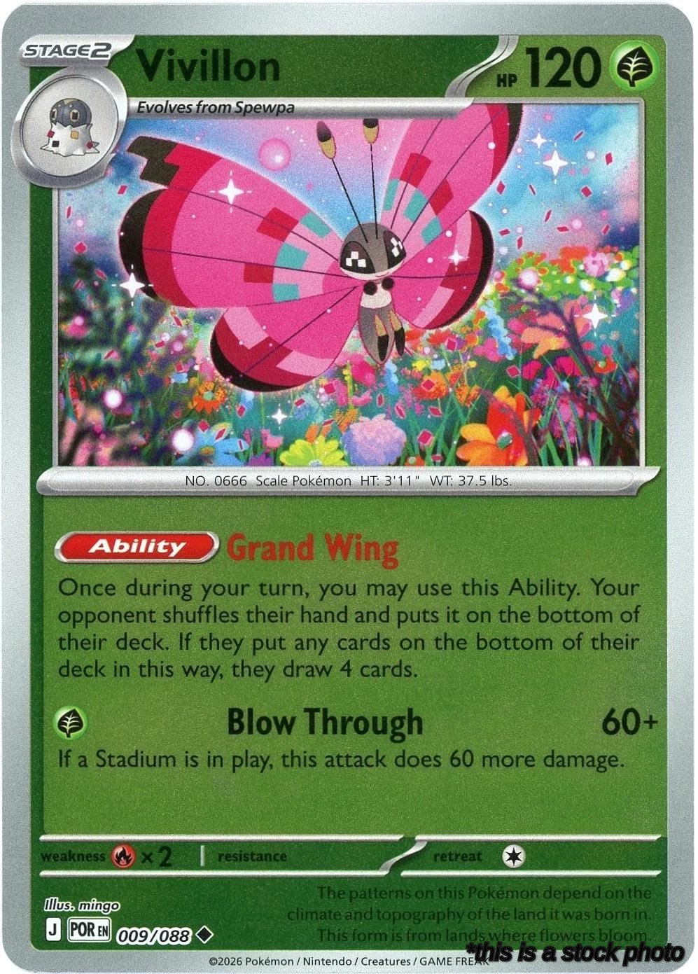 Reverse Holofoil Vivillon [009/088 Near Mint ]
