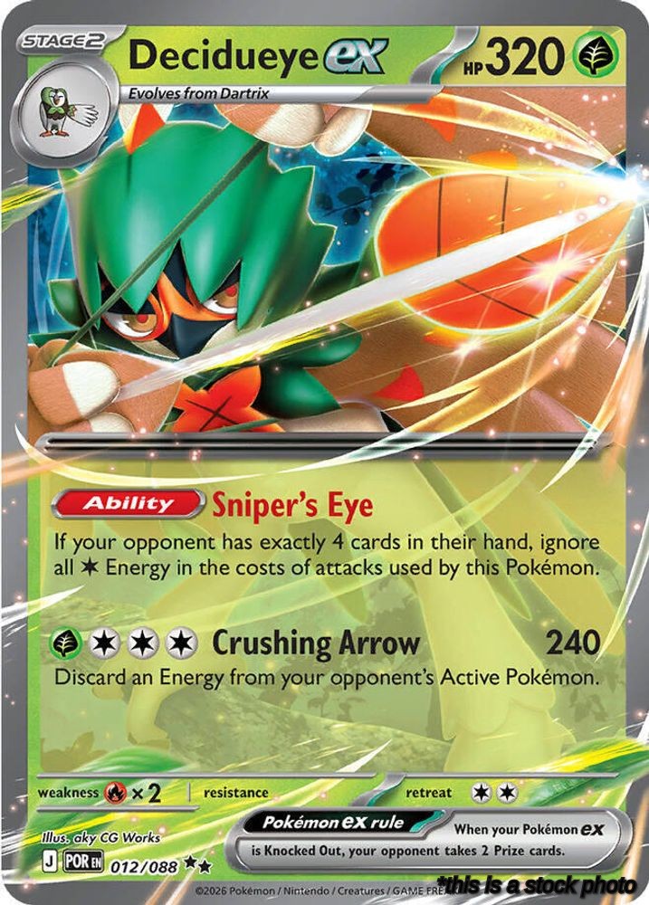 Holofoil Decidueye ex - 012/088 [012/088 Lightly Played ]