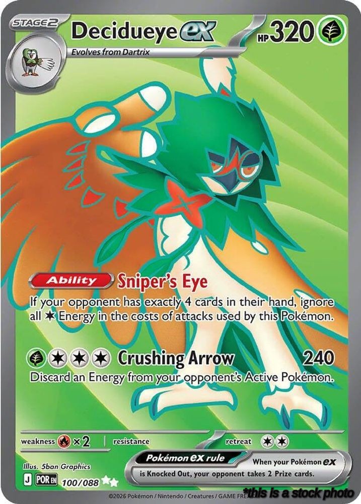Holofoil Decidueye ex - 100/088 [100/088 Lightly Played ]