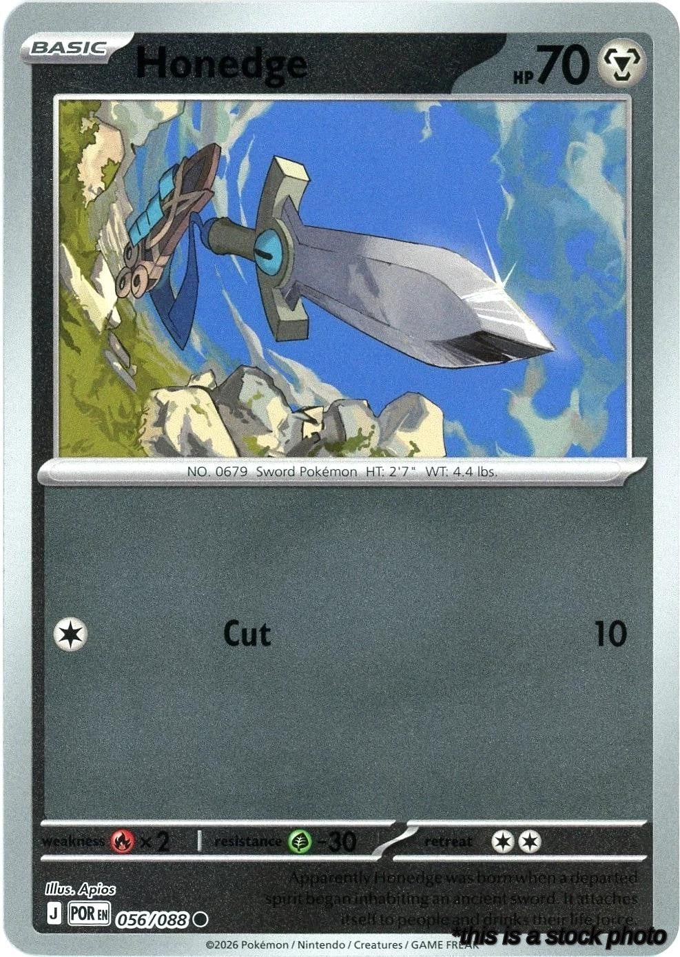 Reverse Holofoil Honedge [056/088 Near Mint ]