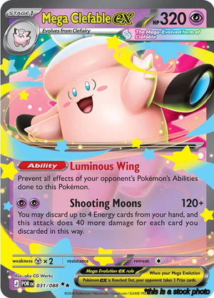 Holofoil Mega Clefable ex - 031/088 [031/088 Lightly Played ]