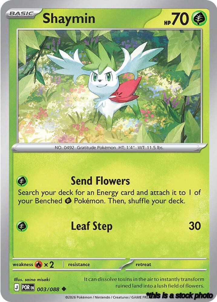 Reverse Holofoil Shaymin [003/088 Near Mint ]