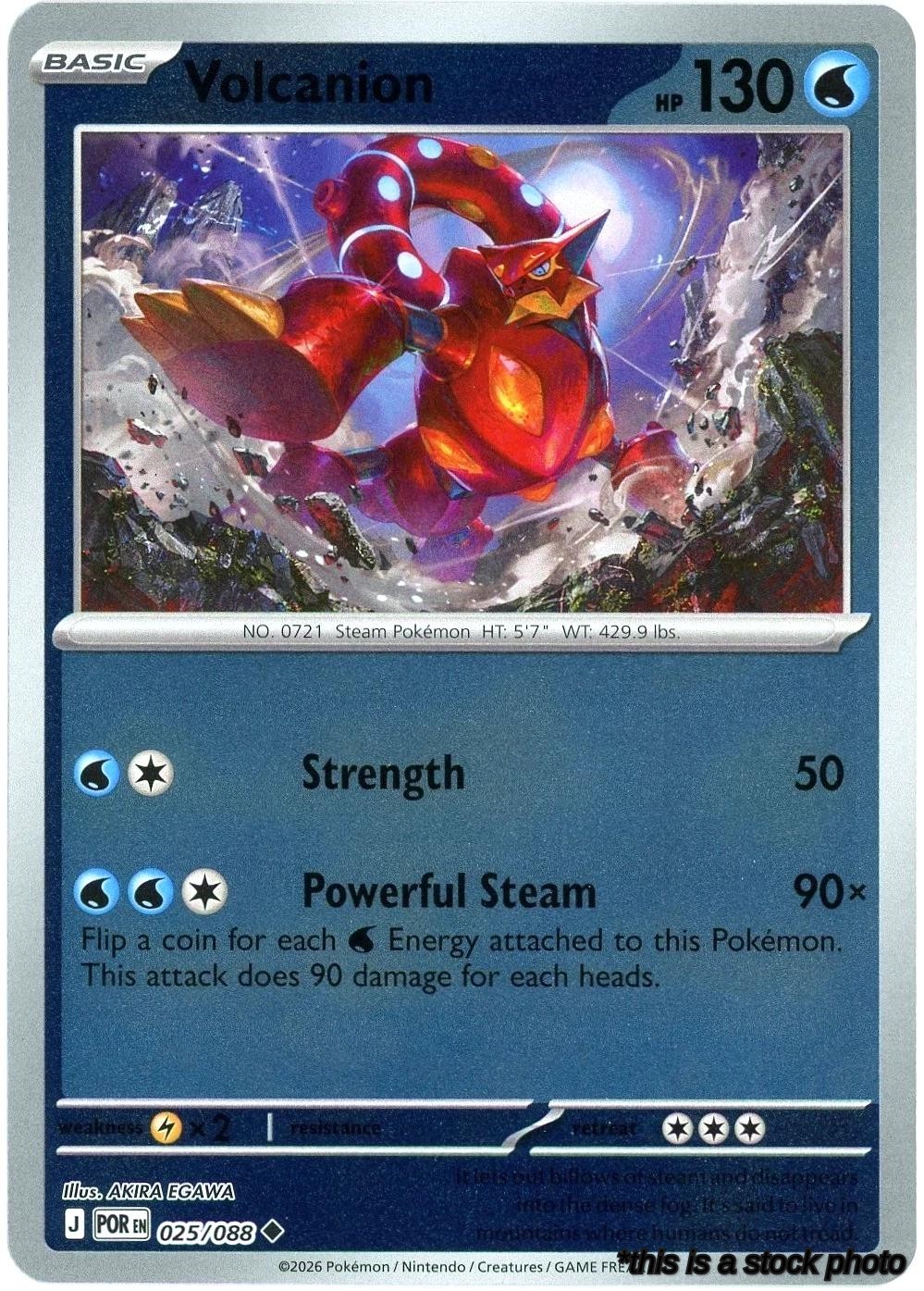 Reverse Holofoil Volcanion [025/088 Near Mint ]