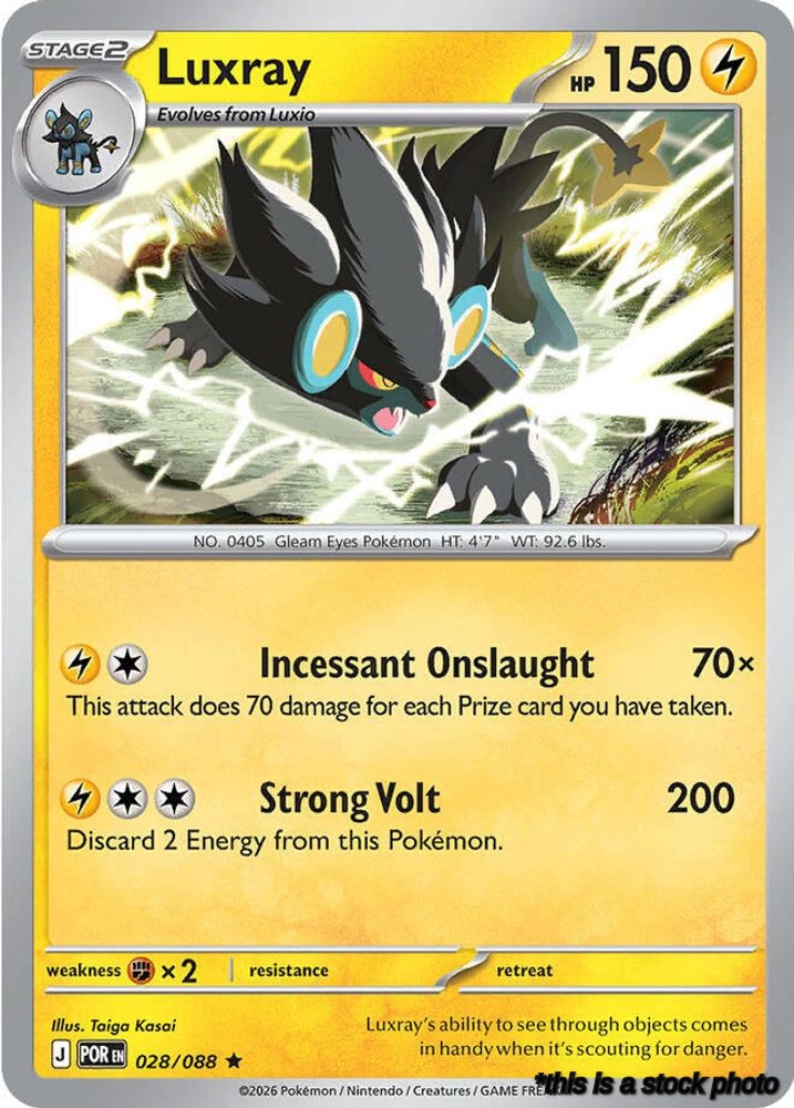 Reverse Holofoil Luxray [028/088 Near Mint ]