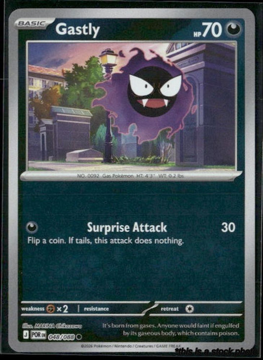 048/088 Gastly Common Reverse Holofoil Lightly Played