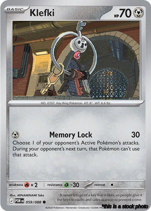 Reverse Holofoil Klefki [059/088 Near Mint ]