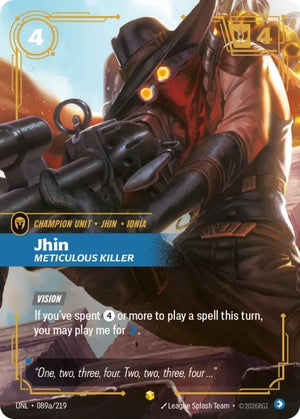 089a/219-UNL Jhin, Meticulous Killer (Alternate Art) Showcase