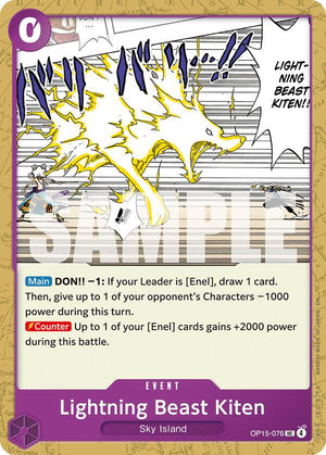 Lightning Beast Kiten [OP15-076] Adventure on Kami's Island