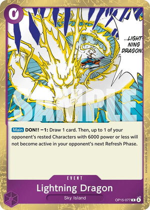 Lightning Dragon [OP15-077] Adventure on Kami's Island