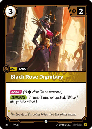 152/219-UNL Black Rose Dignitary Common