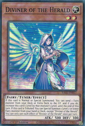 1st Edition Diviner of the Herald [RA05-EN017 Near Mint] Super Rare